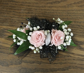 Pastel Pink with Black Corsage from Kelley's Florist in Lake Placid, FL