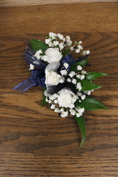 Navy Corsage from Kelley's Florist in Lake Placid, FL