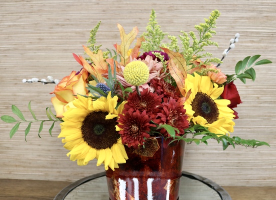 Fall Floral Bucket from Kelley's Florist in Lake Placid, FL