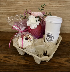 Coffee and Flowers with Cookie from Kelley's Florist in Lake Placid, FL