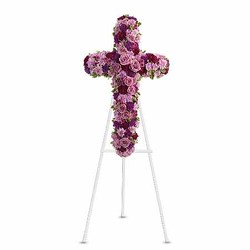 Deep Faith Cross Standing Spray from Kelley's Florist in Lake Placid, FL