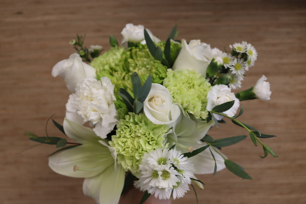 White & Green Nosegay from Kelley's Florist in Lake Placid, FL